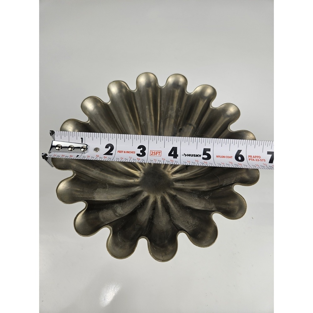 Scalloped Pedestal Pewter Bowl Model 1228 by Just Andersen Art Deco Denmark - Picture 9 of 11
